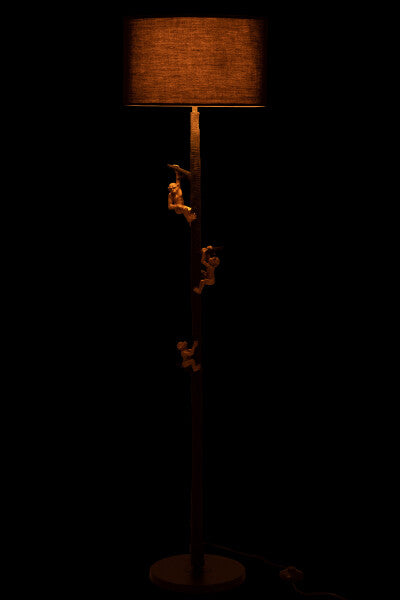 Lampa stojąca czarny mat małpki