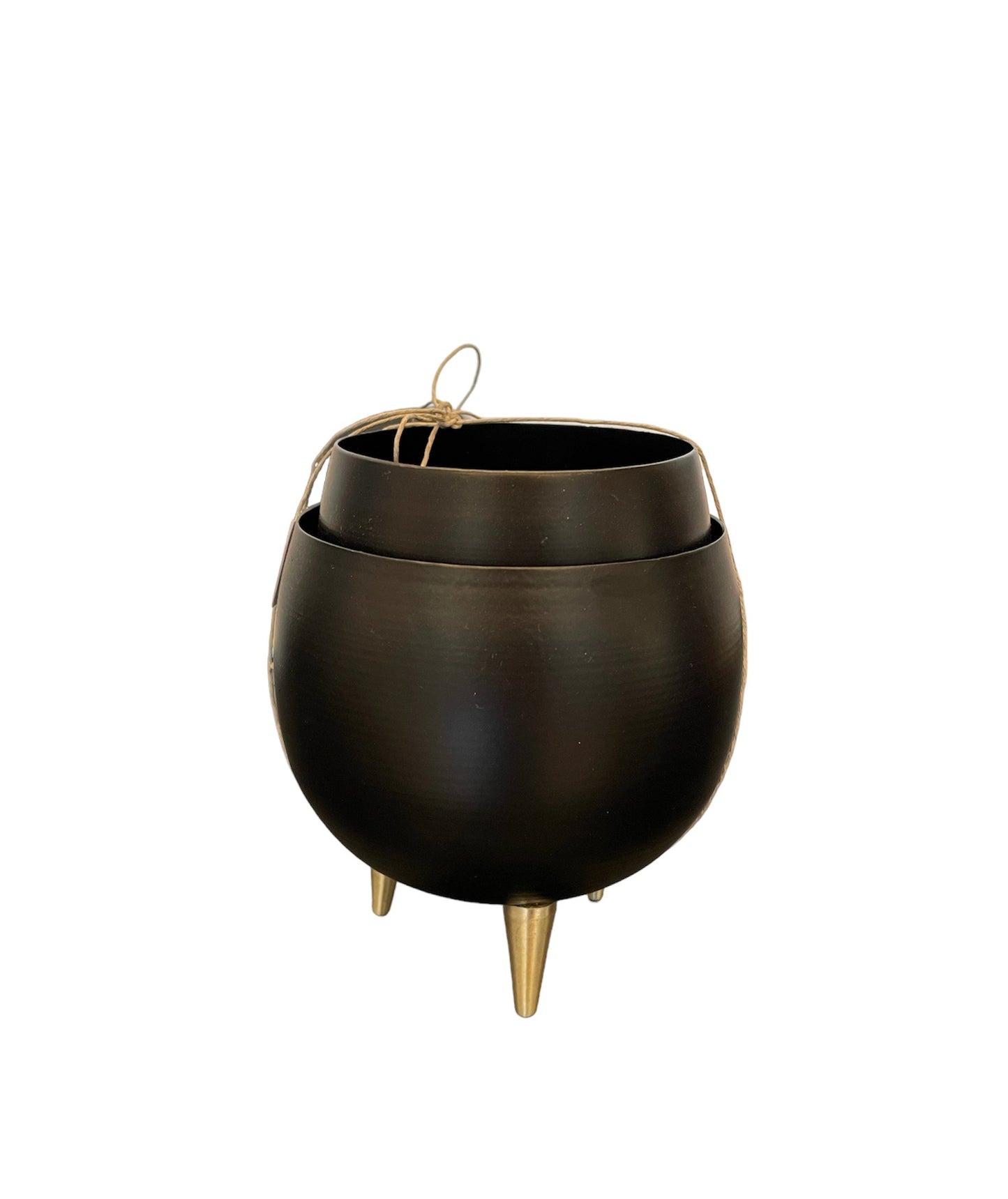 Zestaw 2 doniczek czarnych