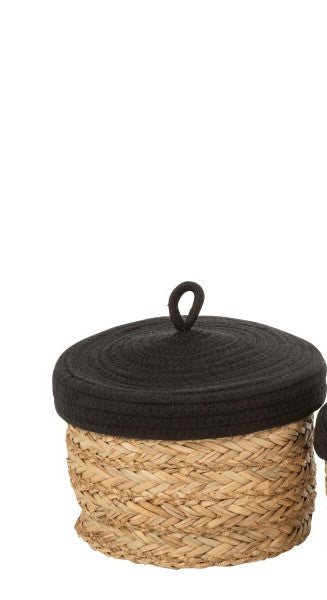Kosz wiklinowy z pokrywką