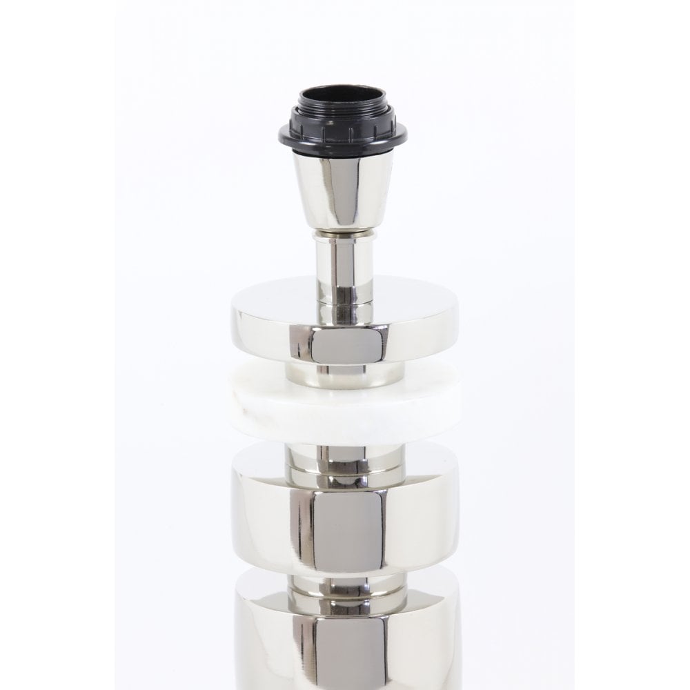 Lampa srebrna z marmurowymi wstawkami