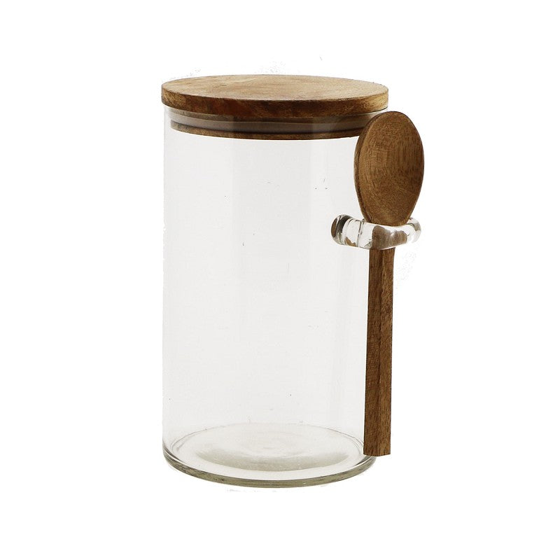 Słoik z drewnianą łyżką S/M/L