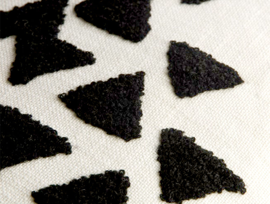 Poduszka prostokątna wzory czarna