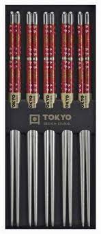 Pałeczki metalowe czerwone 5par