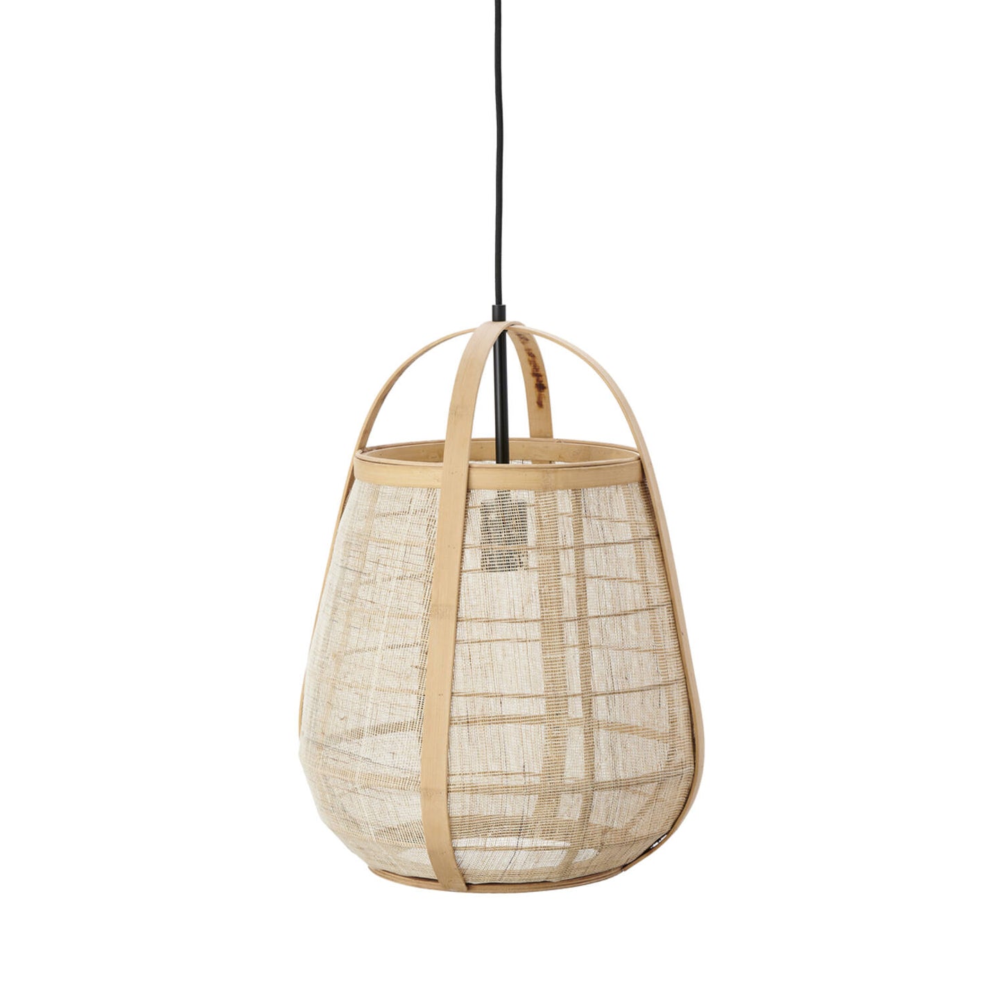 Lampa wisząca len+bambus