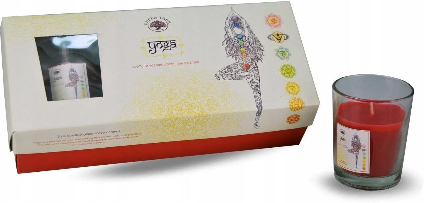 Zestaw świec yoga red x3