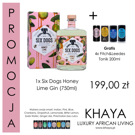 Zestaw 8 Six Dogs Honey Lime & F&L Tonik