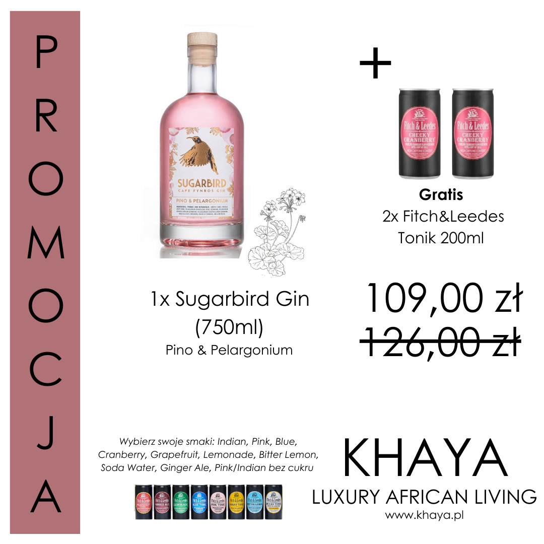 Zestaw 3 Sugarbird Pino & Pelargonium Gin & F&L Tonik